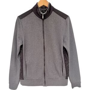 Hugo Boss Jacket Mens Medium Gray Full Zip Track Jacket Regular Fit Designer